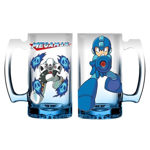 Mega Man 16 oz. Glass Beer Mug
